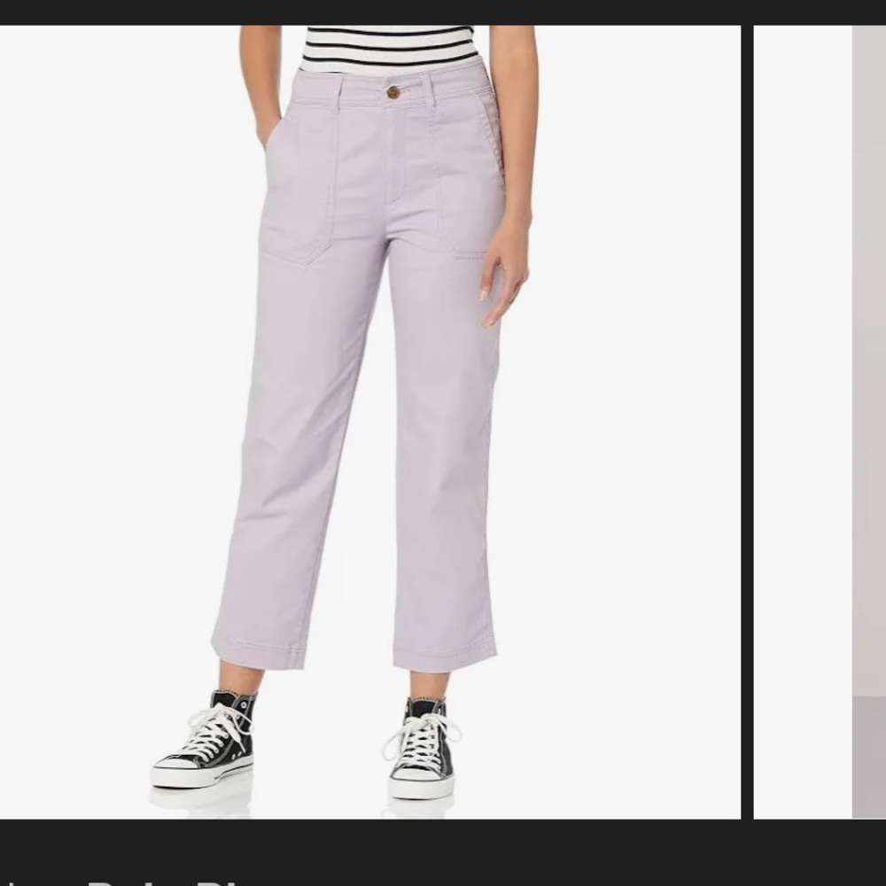 NWOT Gap Lavender High Rise Girlfriend Utility Khaki